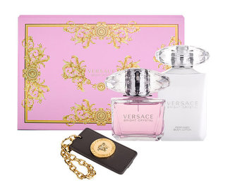 Versace Bright Crystal toaletní voda 90 ml + tělové mléko 100 ml + visačka na zavazadla