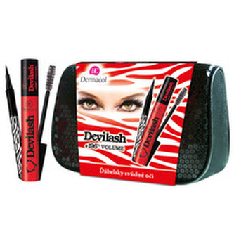 Dermacol Devilash řasenka 12 ml + fix na oči Precise 1 ml Black