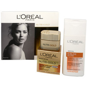 L´Oréal Paris Nutri-Gold denní pleťový krém Nutri Gold 50 ml + pleťové mléko Sublime Glow 200 ml