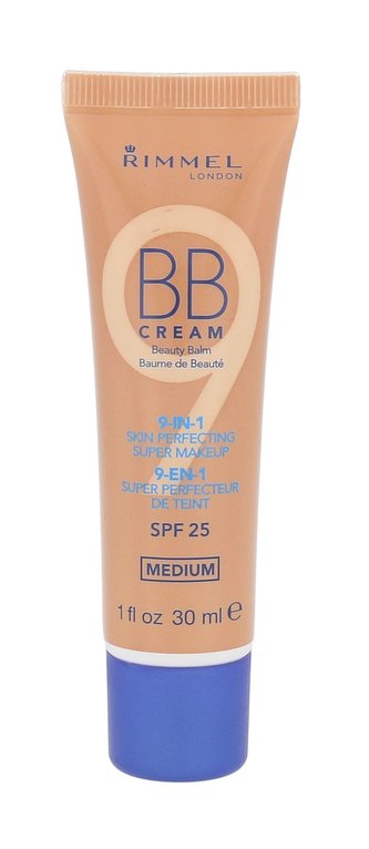 Rimmel London BB Cream BB krém 9in1 SPF25 30 ml Medium pro ženy Rimmel London BB Cream BB krém 9in1 SPF25 30 ml Medium pro ženy