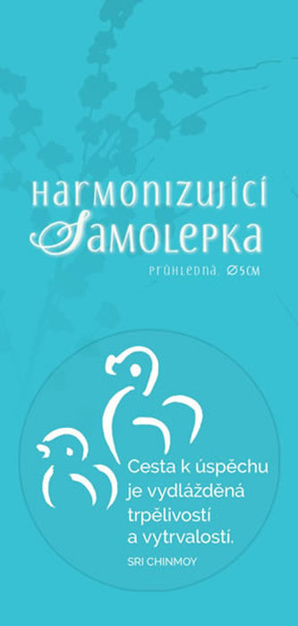 Samolepka průhledná Cesta k úspěchu je vydlážděná trpělivostí a vytrvalostí. průměr 5 cm