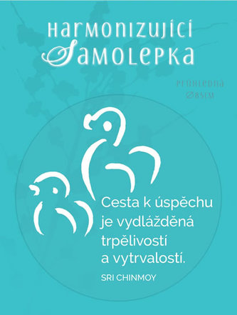 Samolepka průhledná Cesta k úspěchu je vydlážděná trpělivostí a vytrvalostí. průměr 8,5 cm