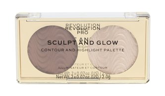 Revolution Konturovací paletka Sculpt and Glow Savanna Nights PRO (Contour And Highlight Palete) 4 g woman