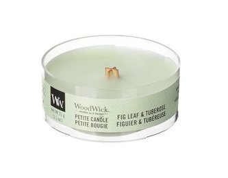 WoodWick Aromatická malá svíčka s dřevěným knotem Fig Leaf & Tuberose 31 g unisex