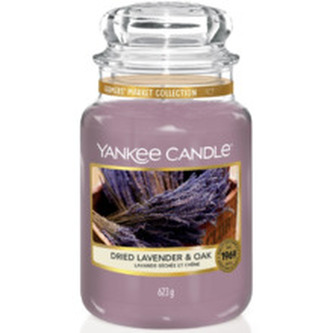 Yankee Candle Aromatická svíčka velká Sušená levandule a dub (Dried Lavender & Oak) 623 g unisex