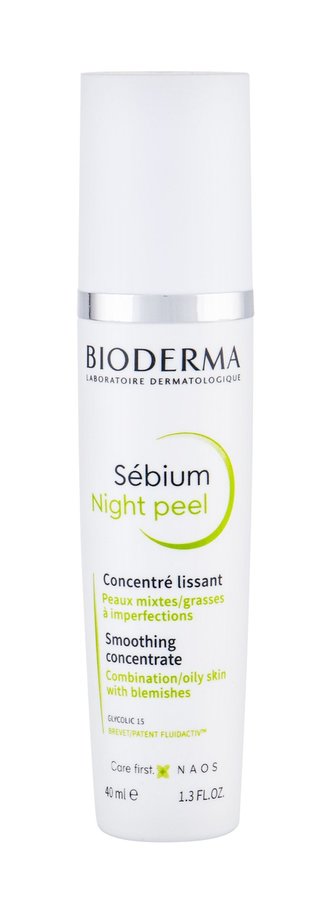 Bioderma Noční pleťové sérum s peelingovým efektem (Sebium Night Peel Smoothing Concentrate) 40 ml woman Bioderma Noční pleťové sérum s peelingovým efektem (Sebium Night Peel Smoothing Concentrate) 40 ml woman