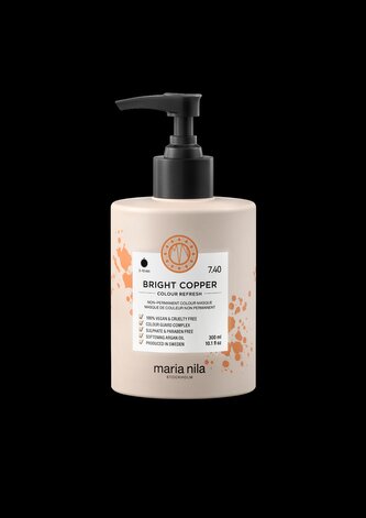 Maria Nila Jemná vyživující maska bez permanentních barevných pigmentů Bright Copper (Colour Refresh Mask) Jemná vyživující maska bez permanentních barevných pigmentů Bright Copper (Colour Refresh Mask) - Objem 300 ml woman