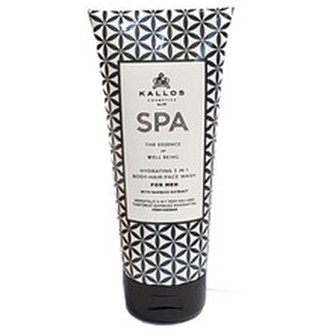 Kallos Jemný sprchový gel pro muže na tvář, tělo i vlasy SPA (Hydrating 3 In 1 Body-Hair-Face Wash) 200 ml man
