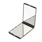 Deveroux Kosmetické kapesní LED černé zrcátko MR-L210 woman