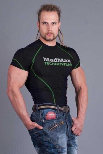 Kompresní triko MSW901 compression short - black/dark green XXL