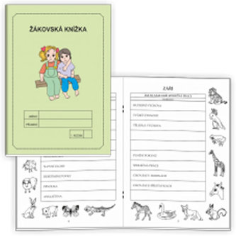 Žákovská knížka 1. ročník - měsíční hodnocení (zelená)