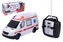 Auto RC Sanitka plast 20cm 27 MHz na baterie se světlem v krabici 28x12x11cm