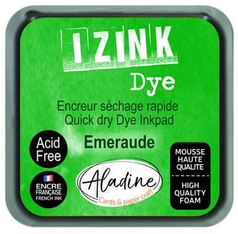 IZINK DYE razítkovací polštářek rychleschnoucí - smaragdově zelený