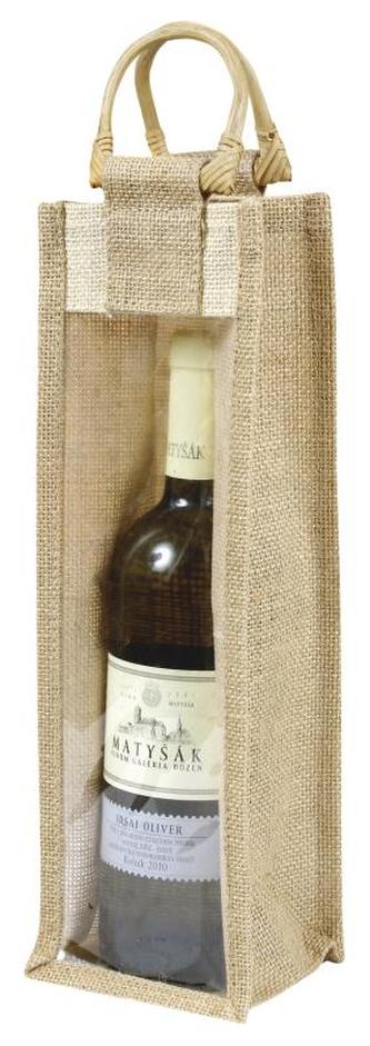 Taška na láhev s průhledem - 35x11 cm