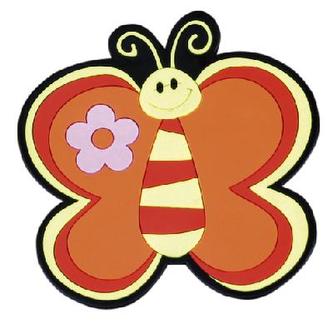 Kuchyňská podložka - oranžový motýl - 10x10 cm