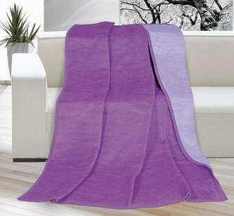 Přikrývka KIRA PLUS jednolůžková - fialová/světle fialová - 150x200 cm