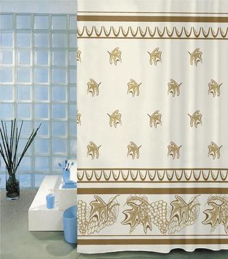 Koupelnové závěsy - list béžový - 180x200 cm