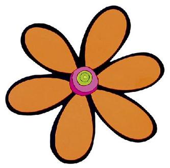 Kuchyňská podložka - kopretina oranžová - 10x10 cm