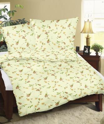 Povlečení flanelové - šípková růže - žlutá, oranžová - 140x200, 70x90 cm