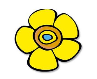 Kuchyňská podložka - kytka žlutá - 10x10 cm