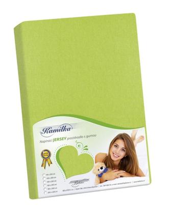 Prostěradlo jersey - olivová - 140x200 cm