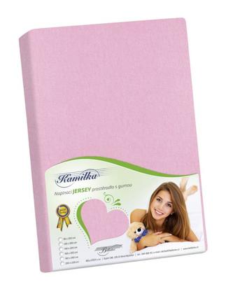 Prostěradlo jersey - růžová - 160x200 cm