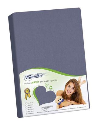 Prostěradlo jersey - tmavě šedá - 220x200 cm