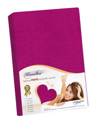 Prostěradlo froté - fuchsiová - 140x200 cm