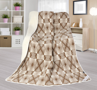 Evropské merino DUO deka 450g/m2 - křížky - 155x200 cm