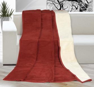 Přikrývka KIRA PLUS jednolůžková - sv. béžová/terra - 150x200 cm