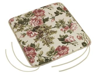 Sedák BERTA hladký - starorůžová růže - 40x40 cm,hladký