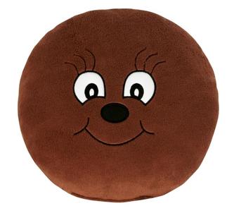 Polštářek Kulička - hnědá - průměr 35 cm