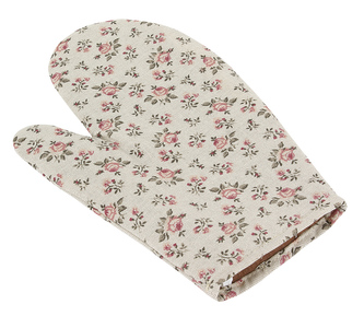 Kuchyňská chňapka - růžička růžovošedá - chňapka 28x18 cm