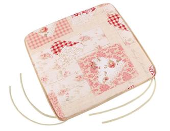 Sedák EMA hladký - patchwork srdce růžové - 40x40 cm,hladký
