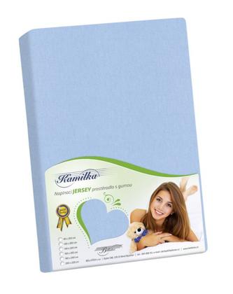 Prostěradlo jersey - světle modrá - 140x200 cm