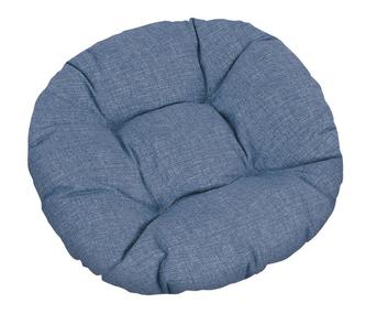Sedák IVO kulatý prošívaný - uni modrá režná - průměr 40 cm