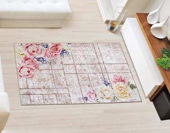 Koberec - běhoun 3D tisk - růže - šíře 80 cm , délka 120 cm