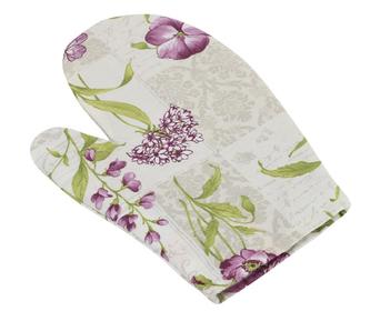 Kuchyňská chňapka - fialky - chňapka 28x18 cm