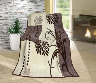 Přikrývka Karmela PLUS  jednolůžko - zahradní květy - 150x200 cm