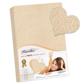 Prostěradlo froté - sv béžová - 140x200 cm