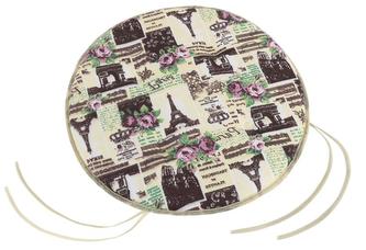 Sedák DANA kulatý hladký - francouzská romance - průměr 40 cm