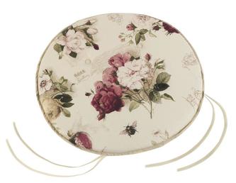 Sedák Adéla kulatý hladký - růže na béžové - průměr 40 cm