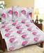 Povlečení MIKROFLANEL - šedorůžový květ - 140x220,70x90 cm