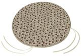 Sedák Adéla kulatý hladký - hnědé bambulky - průměr 40 cm