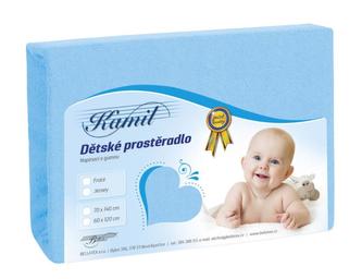 Dětské froté prostěradlo - sv modrá - 60x120 cm