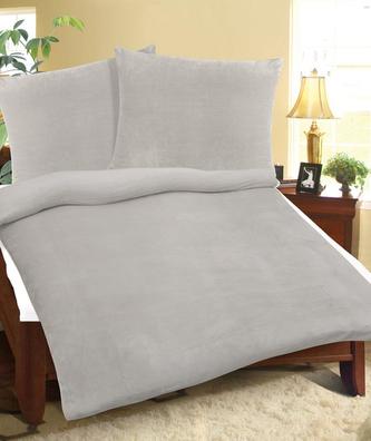 Povlečení MIKROFLANEL - Uni světle šedá - 140x200,70x90 cm