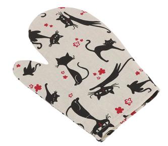 Kuchyňská chňapka - černá kočka - chňapka 28x18 cm