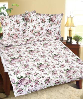 Povlečení krepové - kytice růžová - 140x200,70x90 cm