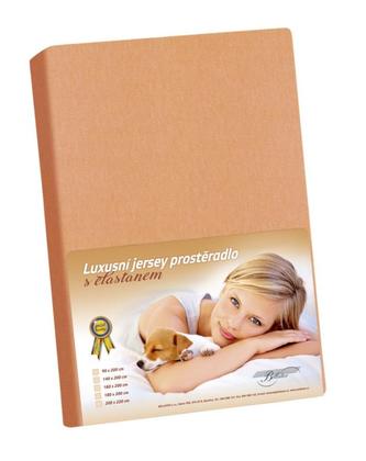 Jersey s elastanem - lososová - 100x200 cm