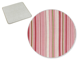 Sedák IVO hladký - proužek růžový - 40 x40 cm